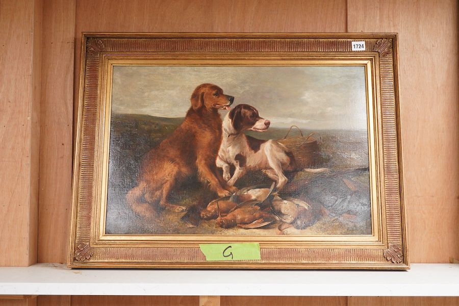 After William Gillard (c.1812-1897), 'Guarding the days bag'’, oil on canvas, 39 x 49cm